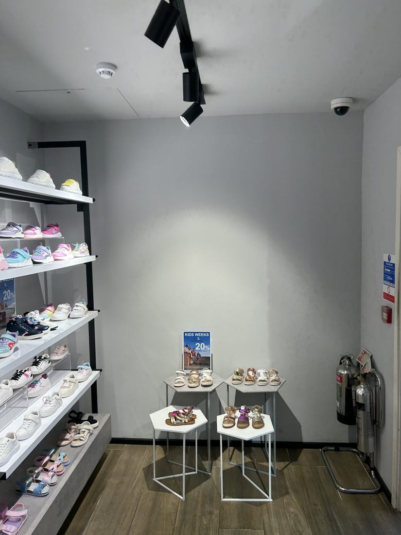 Retail shelving and display fitted in a store